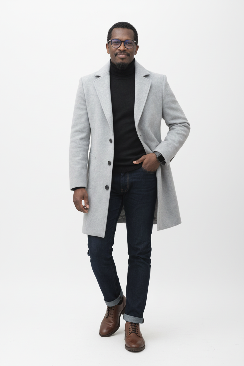 Tenue avec pull noir